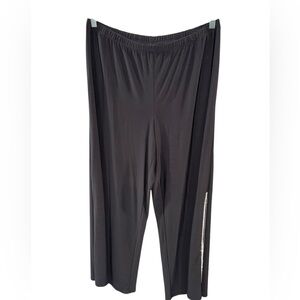 Roz &‎ Ali Black Elastic Waist Pants
